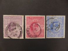 GB EVII TRIO OF HIGH VALUES, 2/6- TO 10 SHILLING, ALL FINE USED Trio of high values from EVII, SG