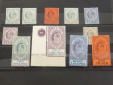 GIBRALTAR 1903 EVII SET OF 10 DEFINITIVES MINT (CROWN CA WMK) SG 46/55 Fine mint set of the EVII