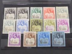 ASCENSION GV 1924 DEFINITIVES, SET OF 12 IN CARD ALL MINT Card with mounted mint set of 12