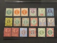 GB 1887 JUBILEE SET ALL MINT WITH 1 SHILLING GREEN MNH Card with 18 values from the Jubilee issue of