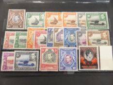 KENYA, UGANDA & TANGANYIKA GVI 1938 ONWARDS SET OF 20 DEFINITIVES MINT Card with 20 mint definitives