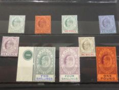 GIBRALTAR 1903 EVII SET OF 9 DEFINITIVES MINT (MULT CROWN CA WMK) SG 56/64 Fine mint set of the EVII