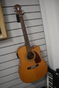 A Fender electro acoustic guitar, model DG-14SCE TF, serial number CC02109133