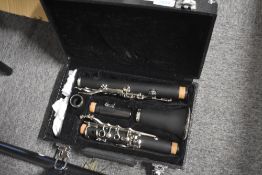 A modern cased clarinet, unbranded