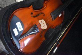 A modern Gear for Music violin and bow, in padded case