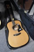 A Garrison G20 acoustic guitar , serial number 020613002, in fitted case
