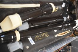 Two Aulos '311' 'E' tenor recorders, with cases