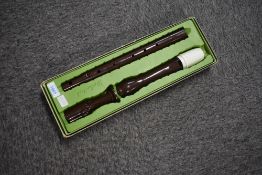 A Dolmetsch Tenor recorder, boxed