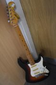 An electric guitar having stratocaster shaped body, headstock stamped DAION Perfomer