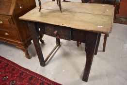 A rustic side table , approx. 97 x 67cm