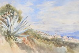 Artist unknown, a Victorian English school watercolour 'Gibralter May 13th 1886' entitled and
