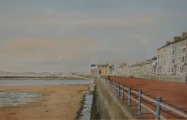 Local interest* P.J Hargreaves (British contemporary) watercolour, Morecambe Promonade, signed lower
