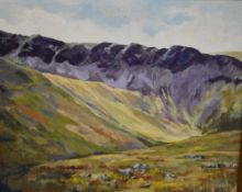 *Local Interest* Jennifer Wheten (British 1941 - 2021) acrylic on board, an impression of Cautley