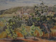 Alexander Hardie Williamson (British 20th century) watercolour 'Landscape near Verona. N.Italy'