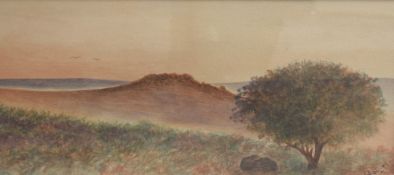 W.H. Oliver (20th Century) a pair of watercolours depicting attractive hill and moorland scenes,