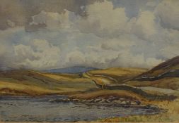 *Local Interest* Dick Yeardon (British 1896-1937) Watercolour 'Killington Moor' a view of the lane