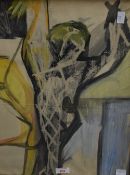 In the manner of Keith Vaughan (British 1912 - 1977) watercolour, an abstract figure study,