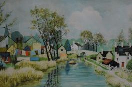 *Local Interest* After Jeremy King (British b.1933) lithograph 'Bolton-le-Sands', a colourful