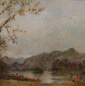 *Local Interest* Judith Da Fano (British 1919 - 2000) oil on board 'Derwentwater' an Autumnal