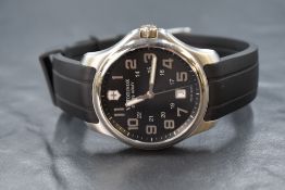 A gent's Victorinox Swiss Army quartz wrist watch, model no:241357 having an Arabic numeral dial