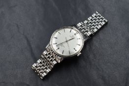 An Omega Seamaster 600 wristwatch, the textured silver tone dial having baton numerals and date