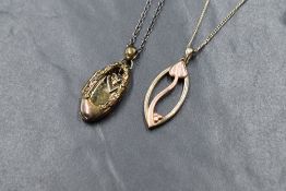 A boxed silver Clogau 'Through These Eyes' necklace, the silver eye motif with a central rose vine