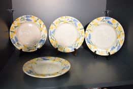 A group of four Emma Bridgewater Little Daffodils pattern plates, printed marks to base 27.5cm