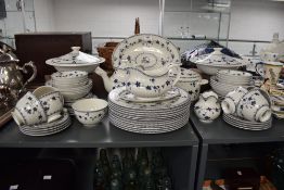 A collection of late 20th-century Royal Doulton English translucent china 'Yorktown' part tea and