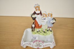 A late-20th century Yardley English Lavender porcelain advertising soap dish, featuring a