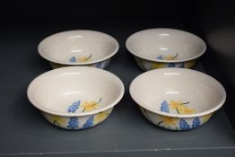 A group of four Emma Bridgewater pottery Little Daffodil pattern bowls, printed marks to base 17cm