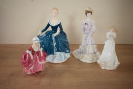 Three Royal Doulton bone china figurines comprising 'Goody Two Shoes' HN 2037, 'Janine' HN 2461