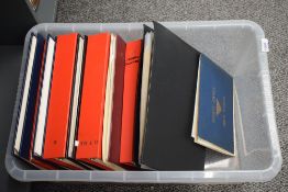 WORLDWIDE & GB COLLECTIONS IN 10 VOLUMES, ALL ERAS SEEN MINT AND USED Tub with 10 world