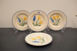 A group of four Emma Bridgewater 'Little Daffodils' pattern side plates 16.5cm