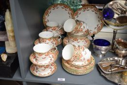 A selection of Pheonix china floral pattern teawares, to include 12 cups and 12 saucers, 37 pieces
