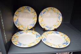 A group of four Emma Bridgewater pottery Little Daffodils pattern plates, of circular form with