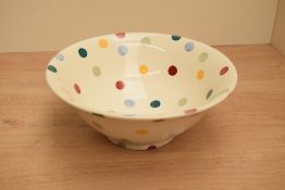 An Emma Bridgewater polka dot pattern bowl, of slightly flared circular form 23.5cm