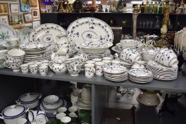 An extensive selection of Royal Doulton English translucent china 'yorktown' pattern dinner, tea and