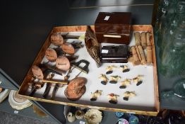 A mixed 20th-century lot, comprising a Rollmonica harmonica with additional music rolls, a