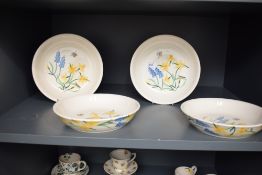 A group of four Emma Bridgewater pottery Little Daffodil pattern dishes, of circular form with