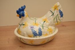 An Emma Bridgewater pottery Little Daffodils pattern Hen on Nest, printed marks to base 20cm