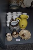 A quantity of local pottery, to include Kendal studio pottery, 4 plus 2 coronation mugs QE11,