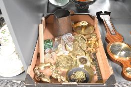 A mixed lot of 20th-century decorative steam gathering-themed brassware, mainly from Cumbria,