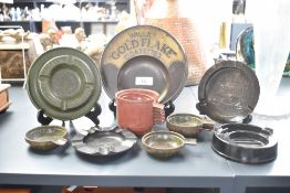 A Will's Goldflake Cigarettes Bakolite ashtray, sold together with a selection of other bakolite