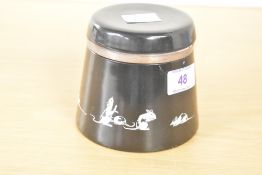 A 20th century G.B & Sons Limited London decorative tobacco jar, having a Hallmarked Silver by