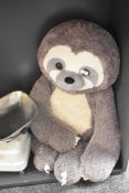 A large sized Morrisons sloth stuffed plushie bear, 90cm.