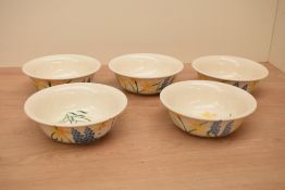A group of five Emma Bridgewater Little Daffodils pattern bowls, printed marks to base, 17cm