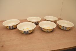 A group of six Emma Bridgewater 'Little Daffodils' pattern bowls, printed marks to base 16.5cm