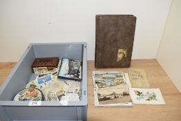 A mostly complete cigarette 'pictures' card album, sold together with a selection of loose cigarette