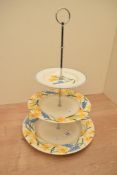 An Emma Bridgewater pottery Little Daffodils pattern three tier cake stand, of circular form with
