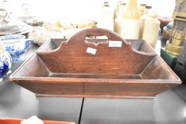 A Victorian Mahogany cutlery tray, 37cm, signs of wear to corners.